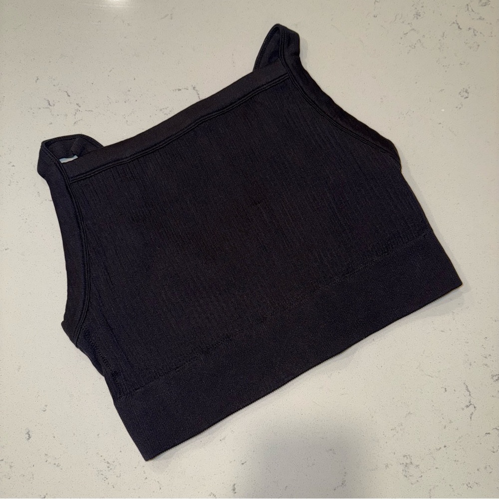Aerie Ribbed Seamless High Neck Sports Bra - Picture 4 of 7